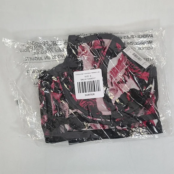 BLACK & PINK POWER MESH STRAPPY UNLINED bralette - Picture 2 of 6